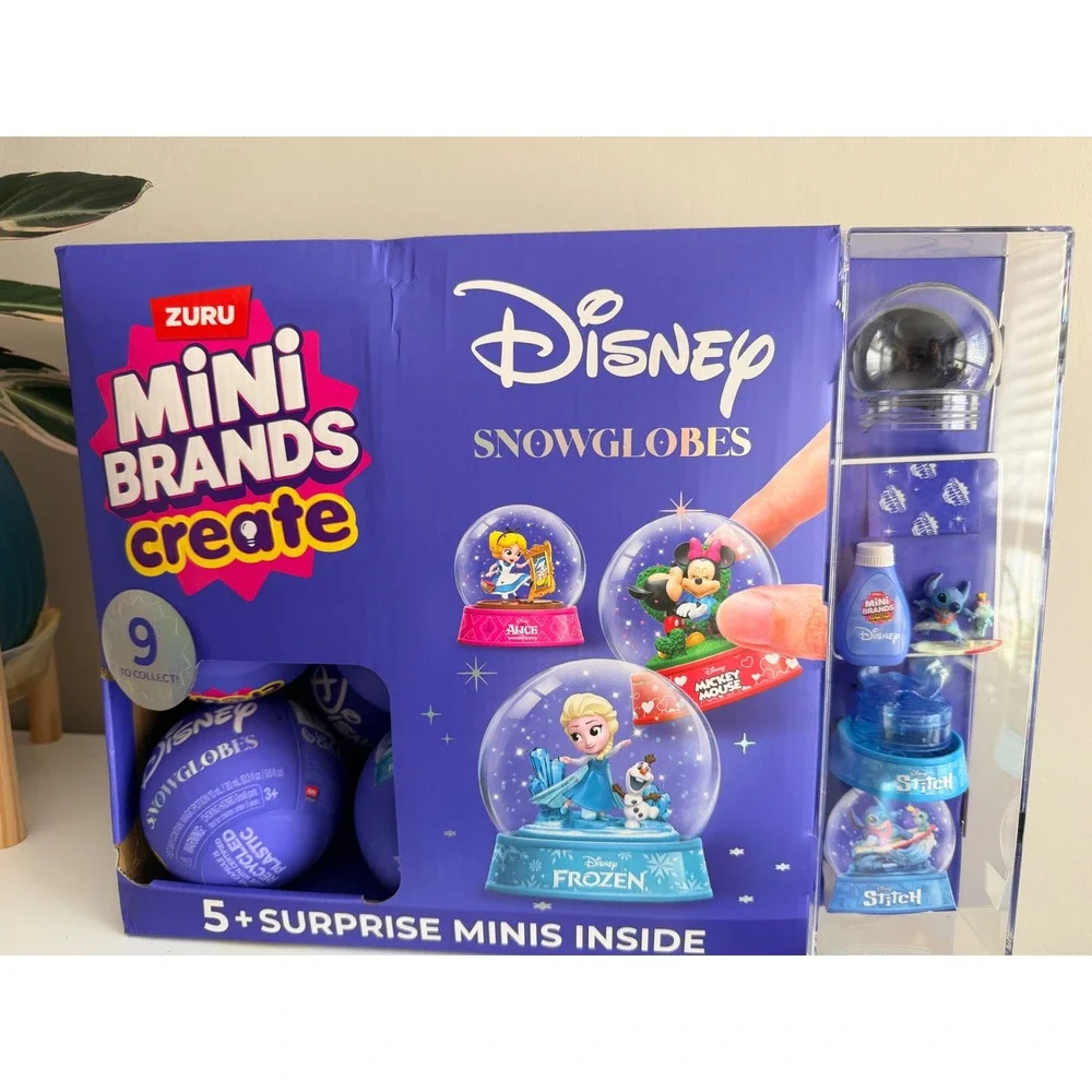 FULL DISPLAY 24 ZURU Mini Brands Create Disney Snow Globes Series 1 SEALED